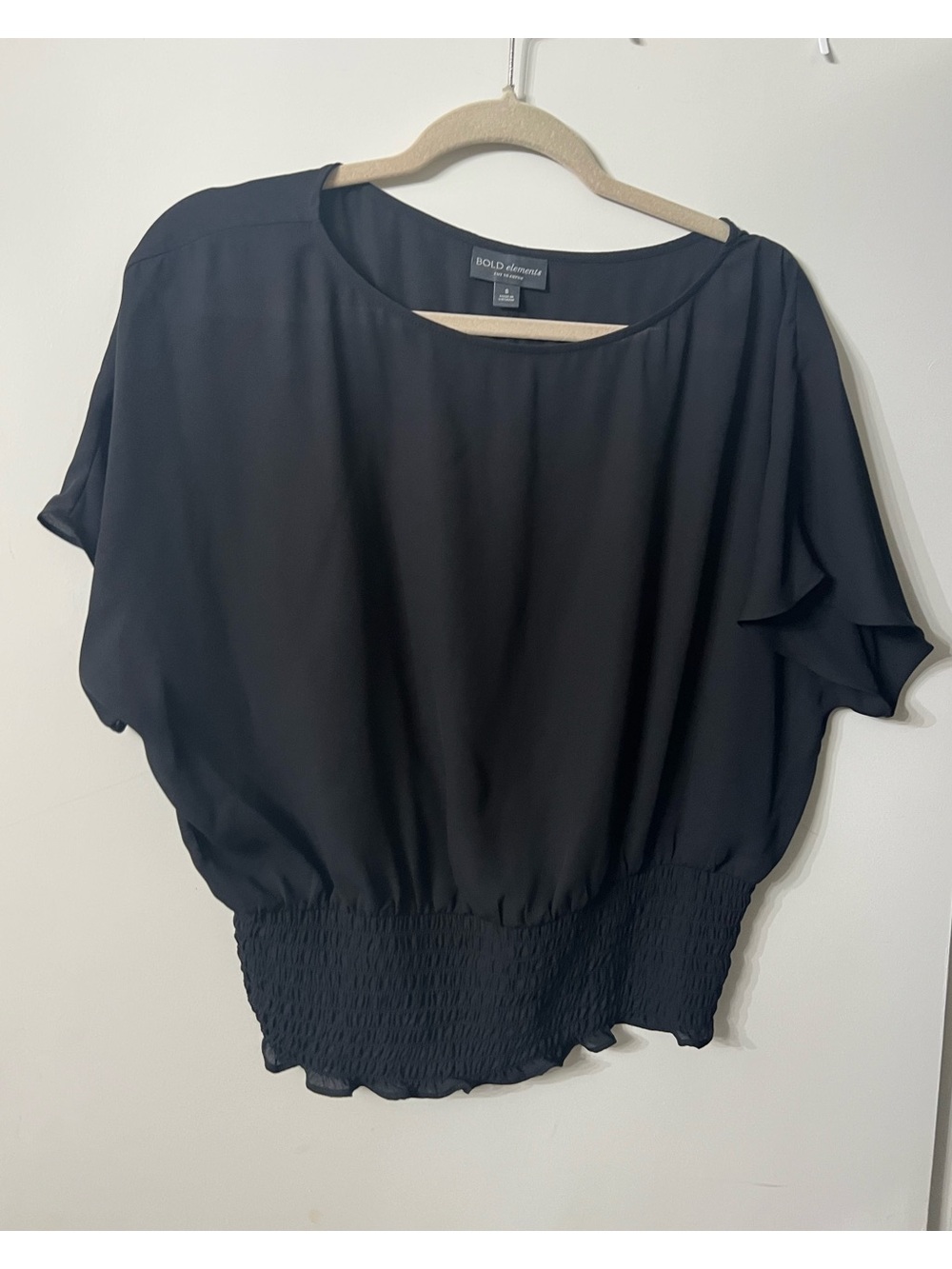 Bold Elements Black Waist Blouse
